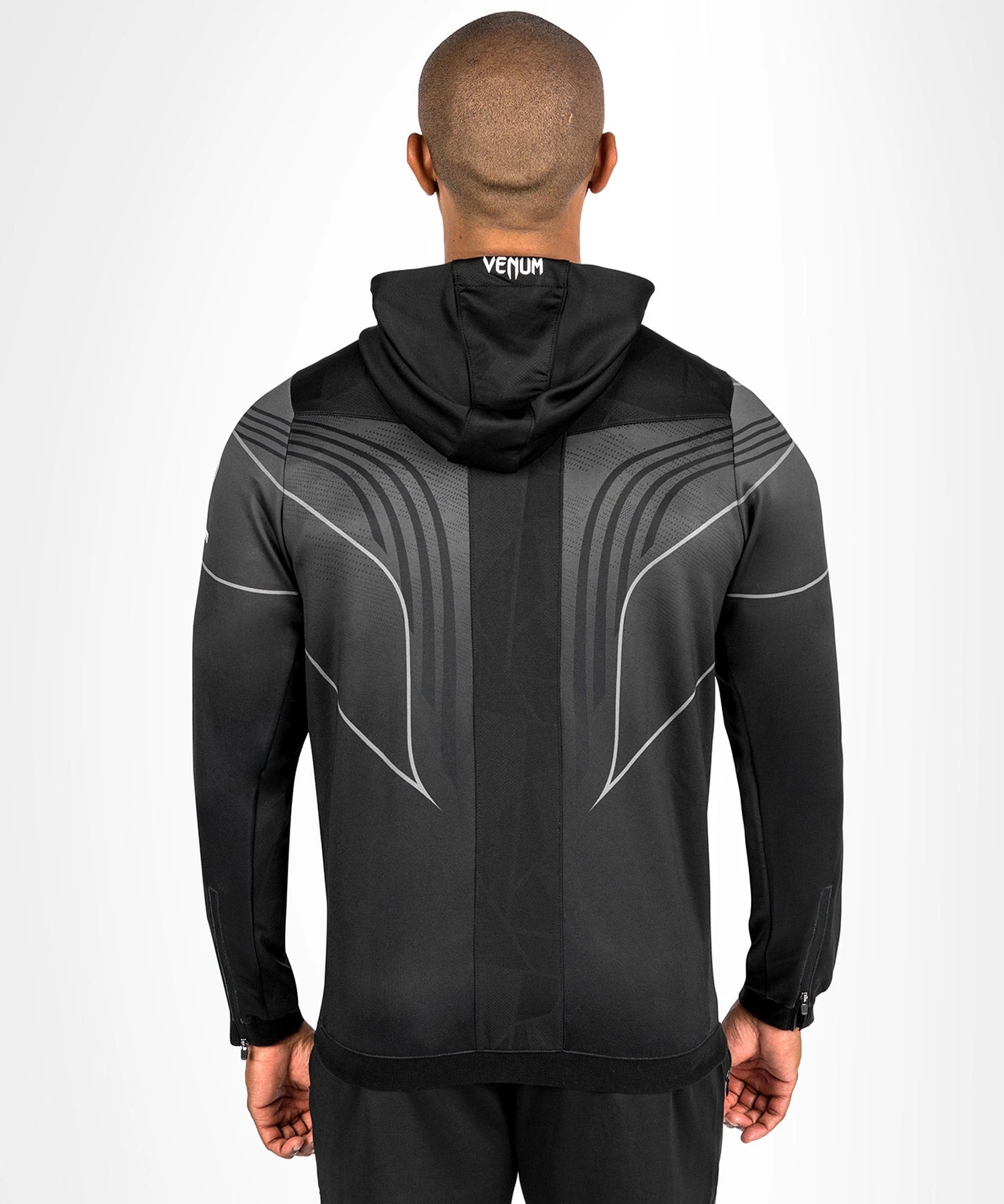 UFC Venum Personalized Authentic Fight Night 2.0 Men's Walkout Hoodie - Black - Image 3