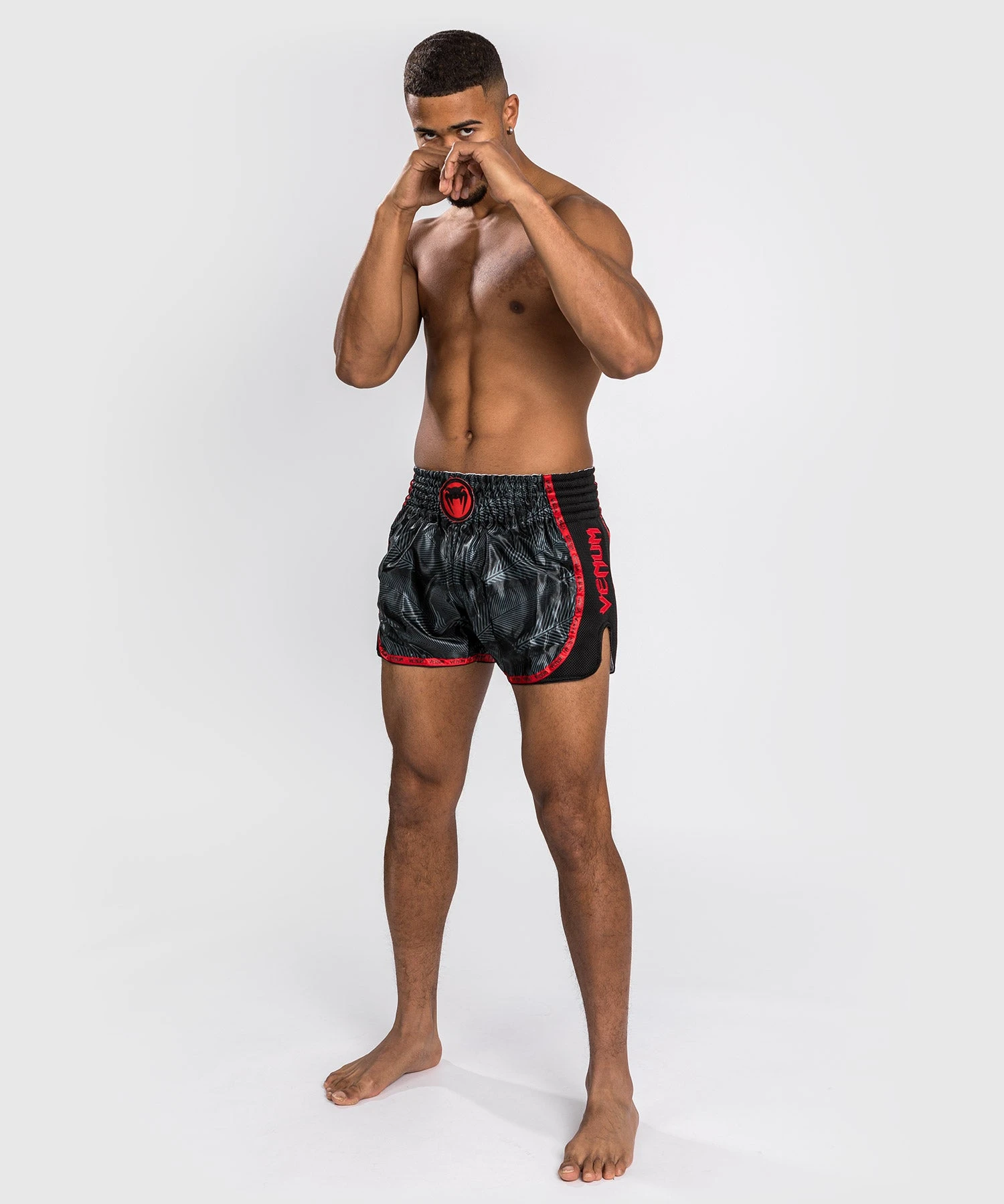 Venum Phantom Muay Thai Shorts - Black/Red - Image 7