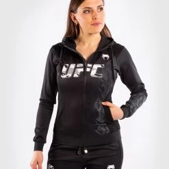 UFC Venum Authentic Fight Week Women's Zip Hoodie - Black