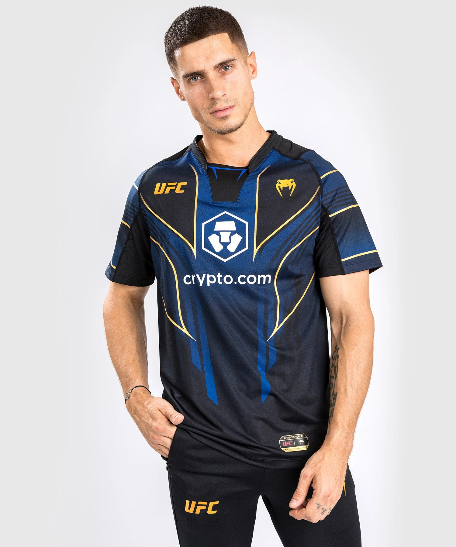 CSD FASHION UFC AUTHENTIC FIGHT NIGHT 2.0 KIT BY VENUM MEN'S WALKOUT JERSEY - Midnight - Champion