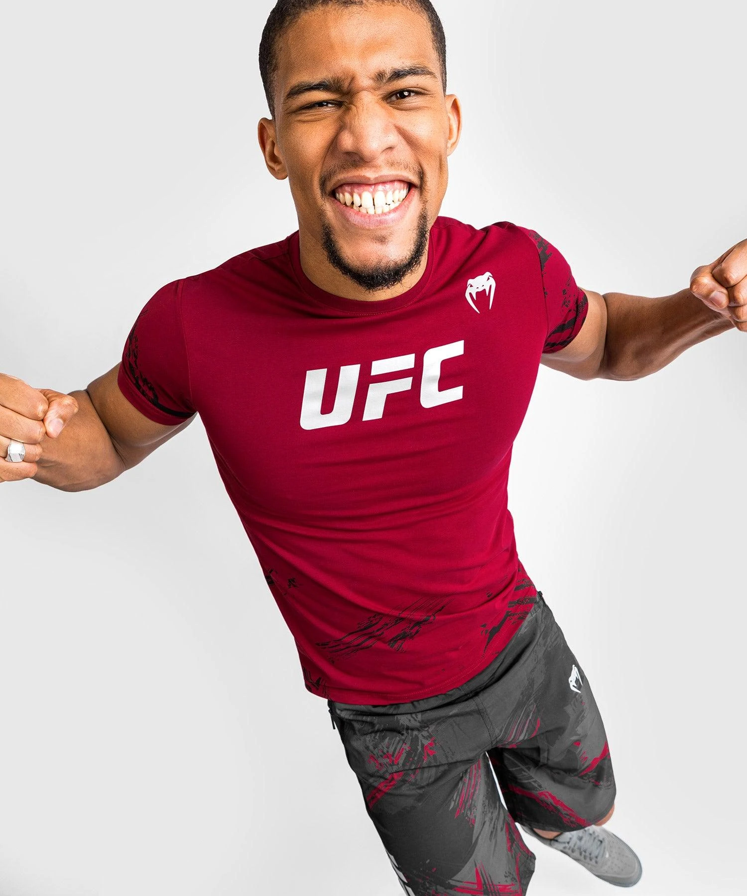 UFC Venum Authentic Fight Week Men's 2.0 Short Sleeve T-Shirt - Red - Image 5