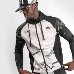 UFC Venum Authentic Fight Week Men's 2.0 Zipped Hoodie - Sand