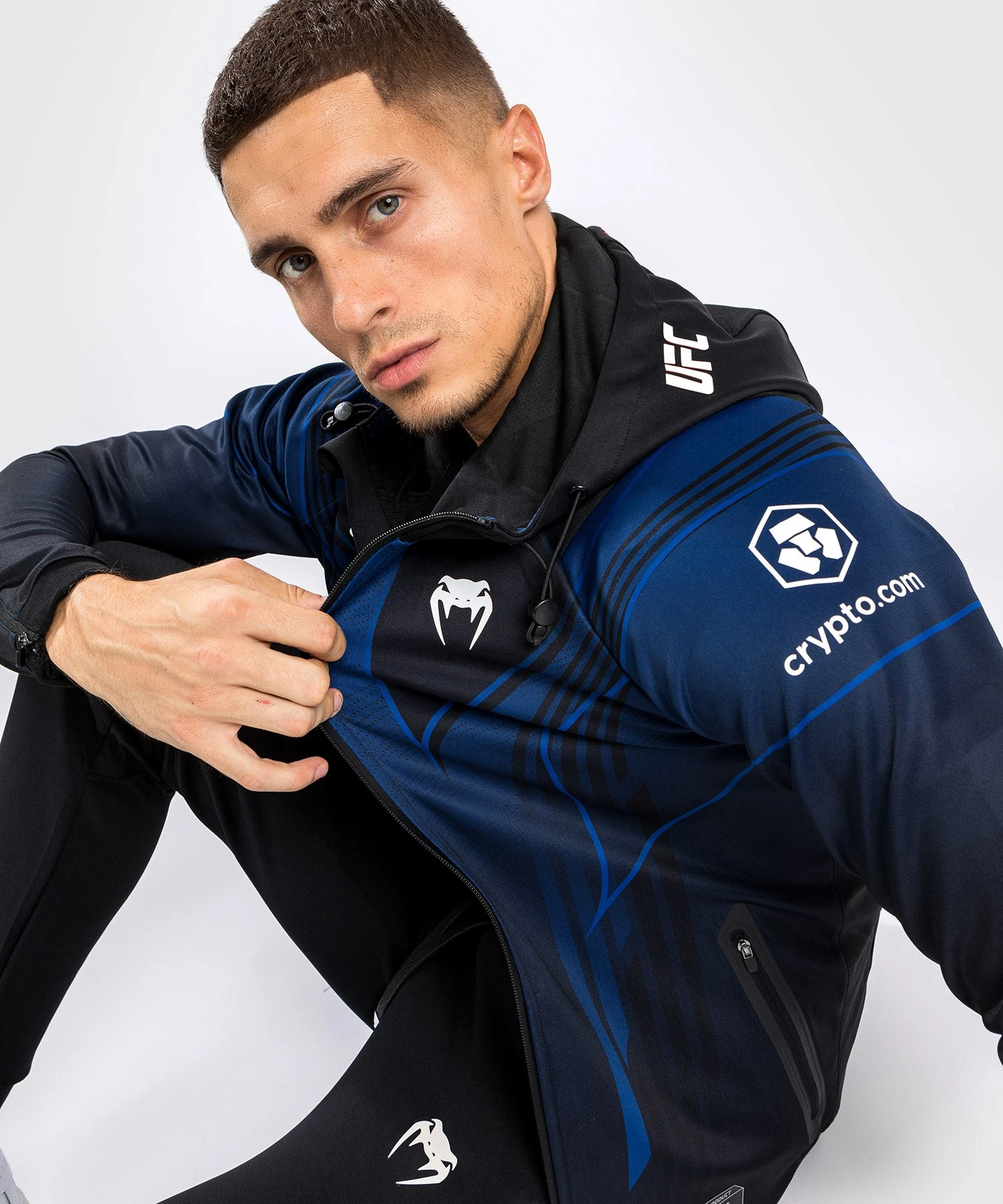 CSD FASHION UFC AUTHENTIC FIGHT NIGHT 2.0 KIT BY VENUM MEN'S WALKOUT HOODIE - Midnight Edition - Image 2