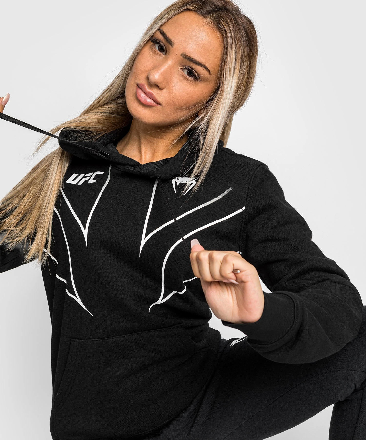 UFC Venum Fight Night 2.0 Replica Women's Hoodie - Black - Image 3