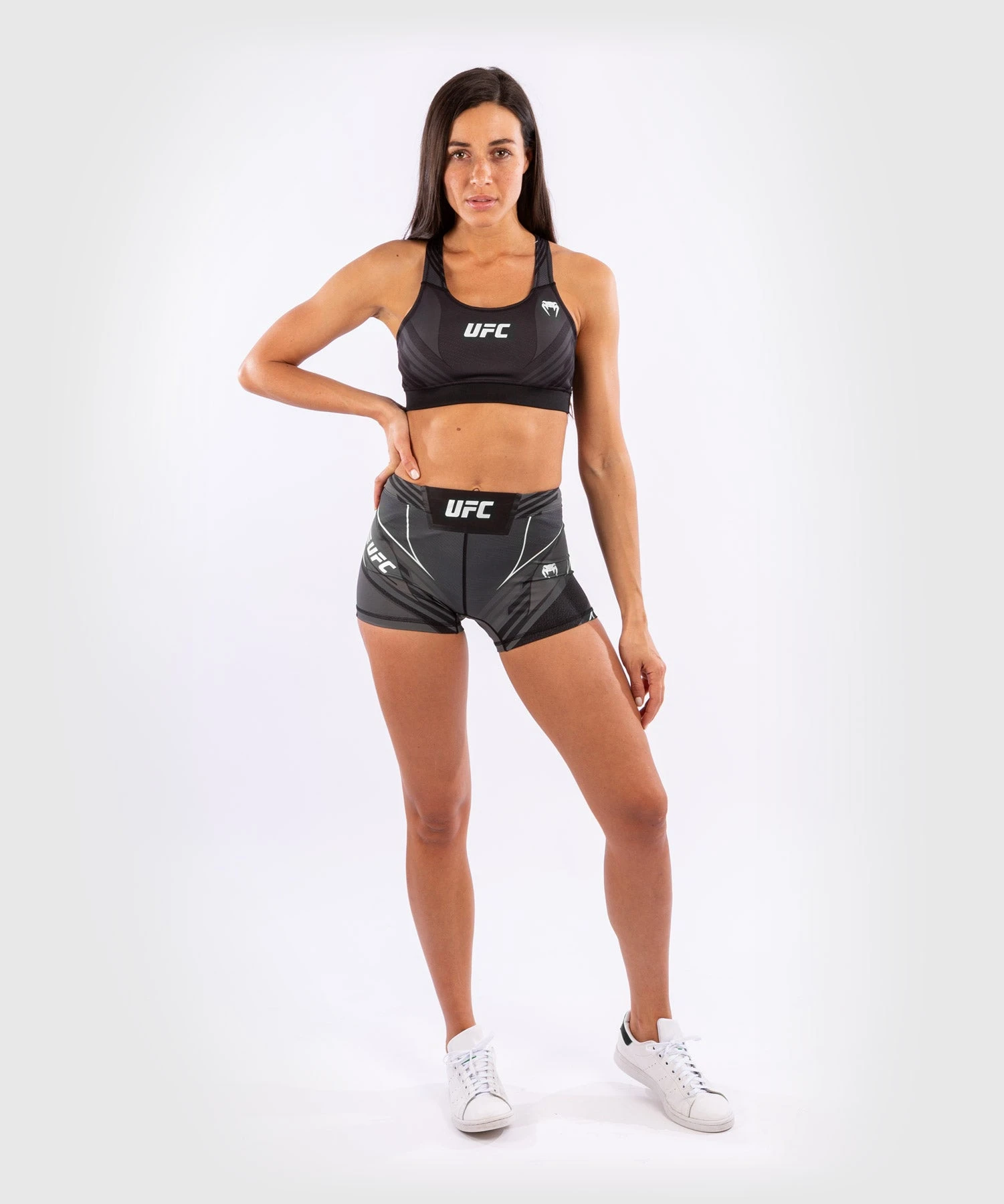 UFC Venum Authentic Fight Night Women's Vale Tudo Shorts - Short Fit - Black - Image 7